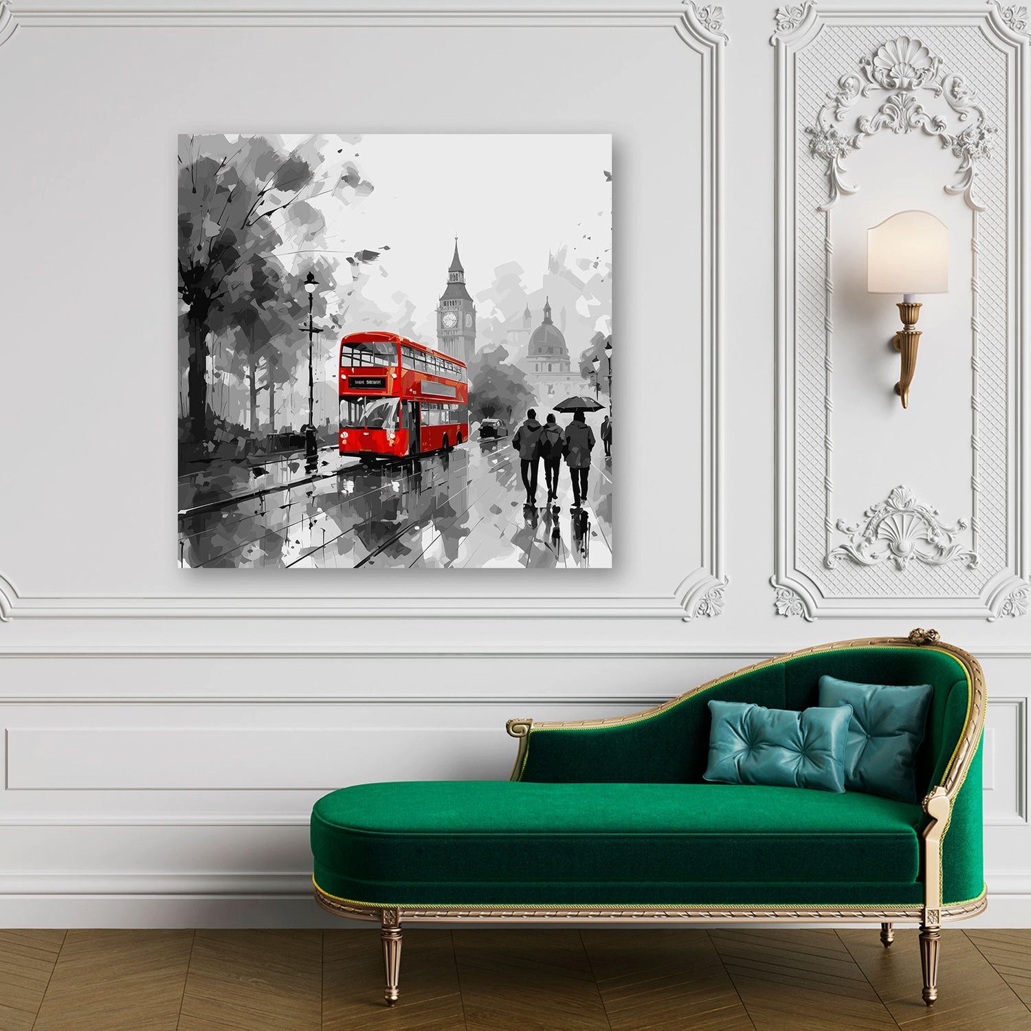 Artedinoi Leinwandbild England London Stadt Leinwandbild Wandbild Kunst XXL Deko, London, Stadtansicht