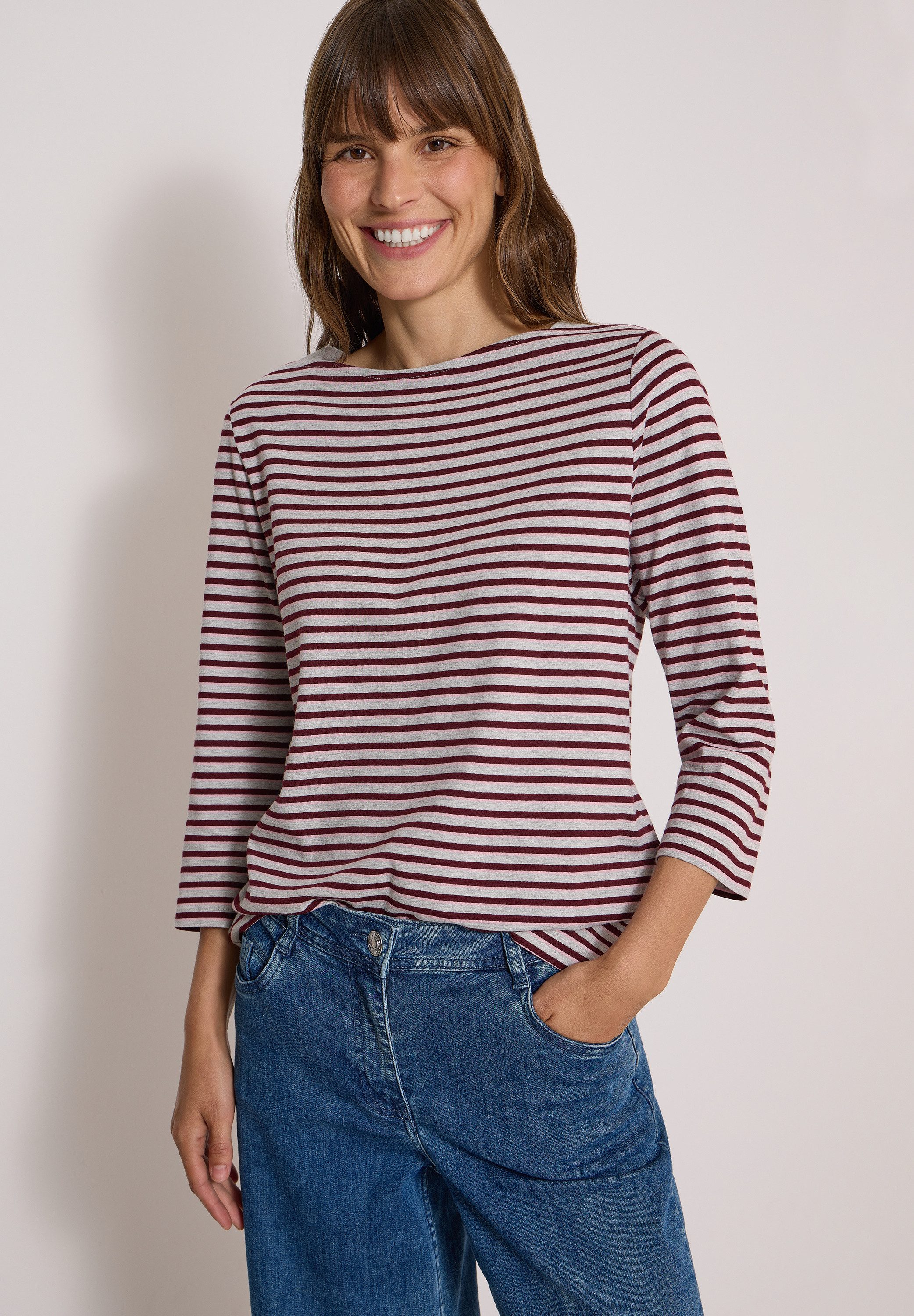 CECIL 3/4-Arm-Shirt im soften Baumwoll-Mix