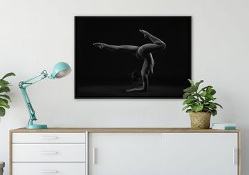 Pixxprint Leinwandbild sexy Körper einer Frau, Wanddekoration (1 St), Leinwandbild fertig bespannt, in einem Schattenfugen-Bilderrahmen gefasst, inkl. Zackenaufhänger
