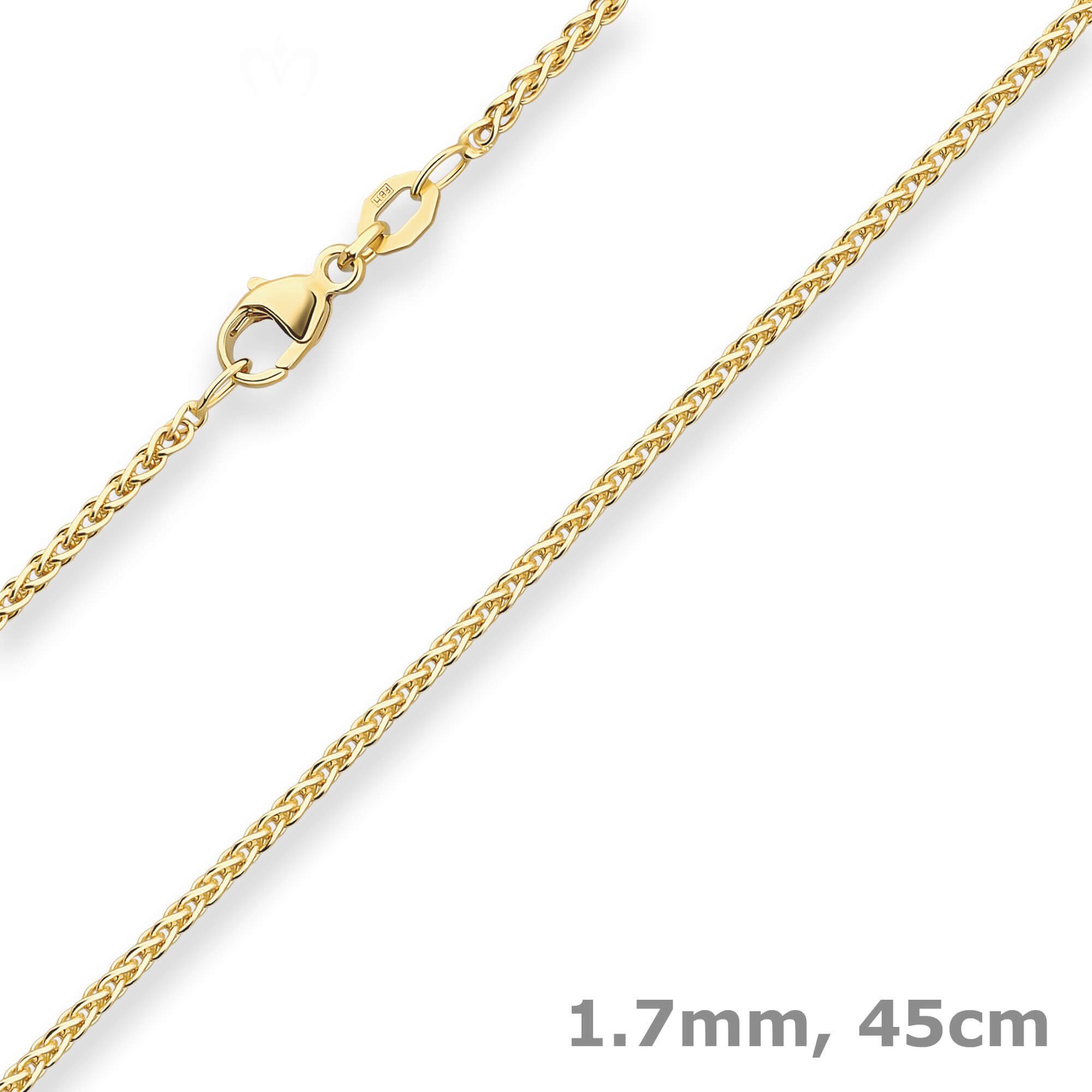 Schmuck Krone Goldkette 1,7mm Zopfkette aus günstig online kaufen