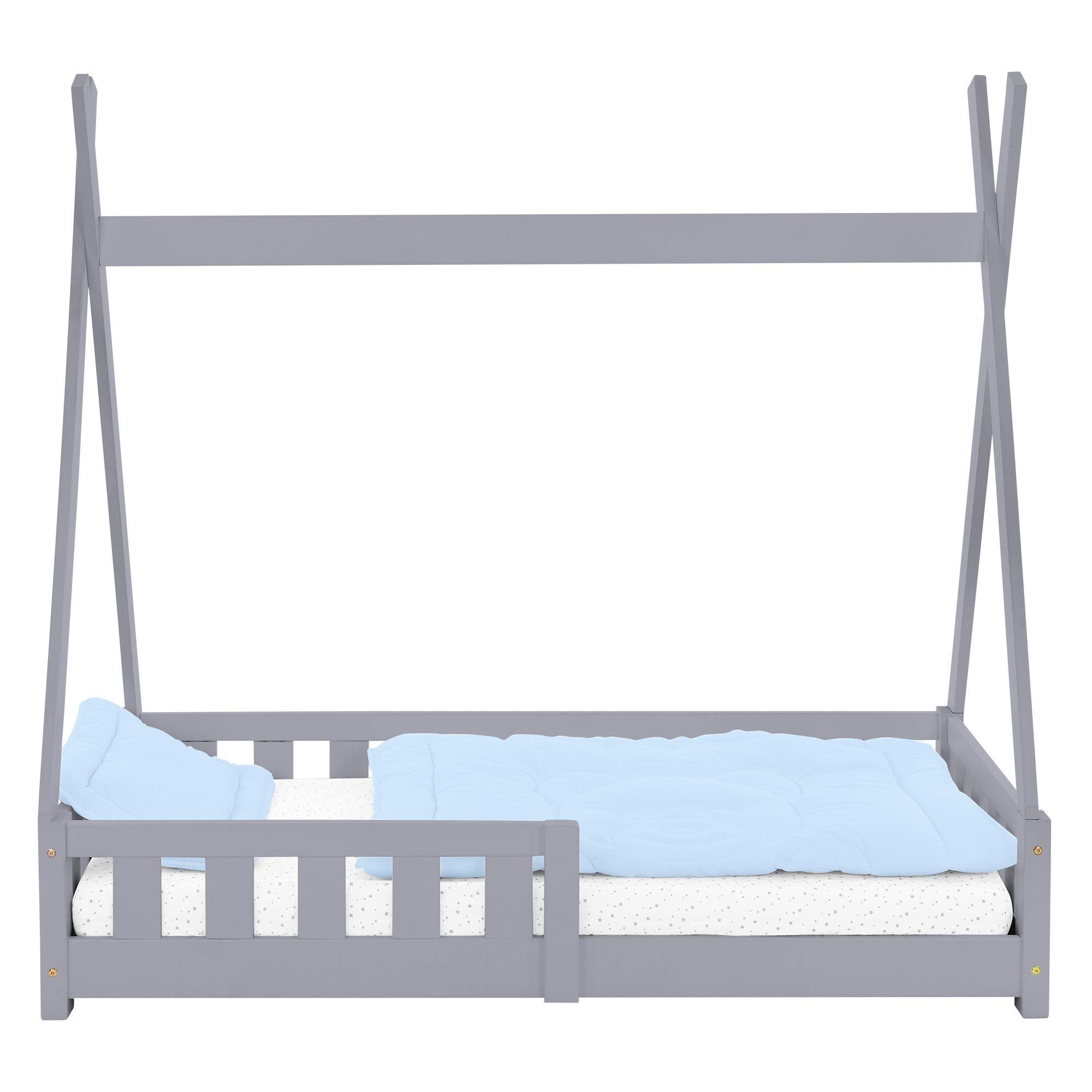 Kinderbett und 70x140 inkl. cm ML-DESIGN mit Rausfallschutz Lattenrost Kinderbett Matratze