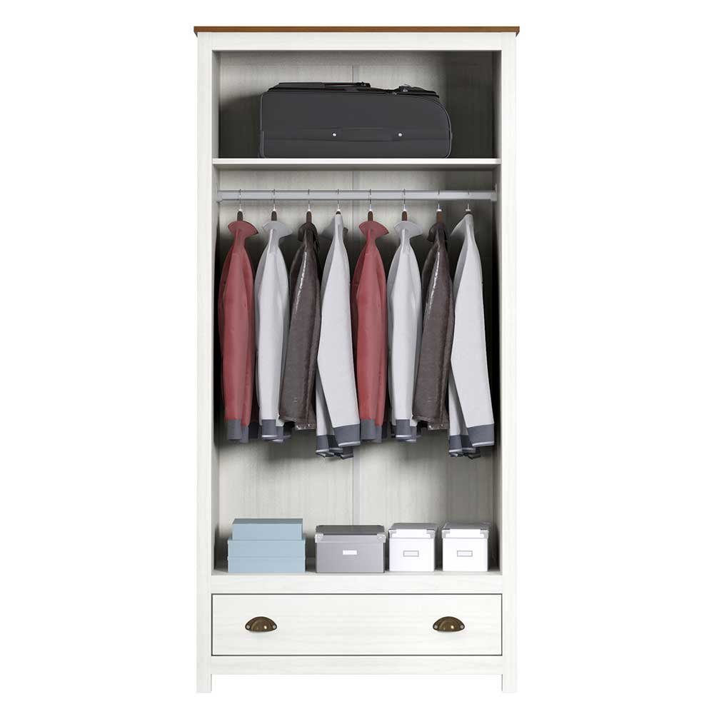Pharao24 Kleiderschrank Toina aus Massivholz