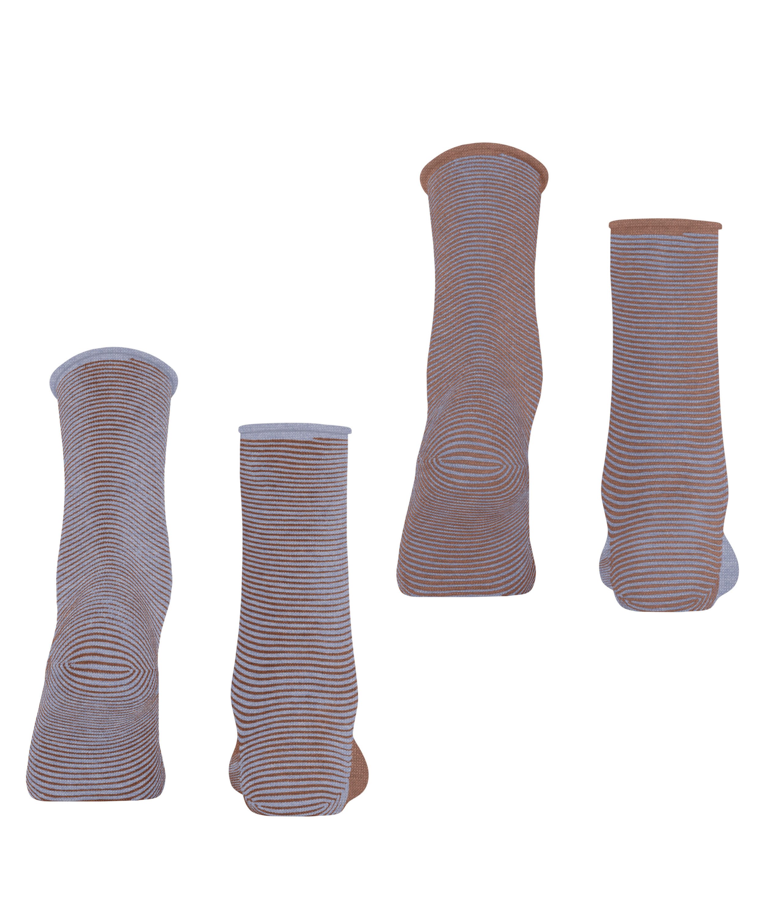 Esprit Socken Allover Stripe 2-Pack (2-Paar) aus Biobaumwolle