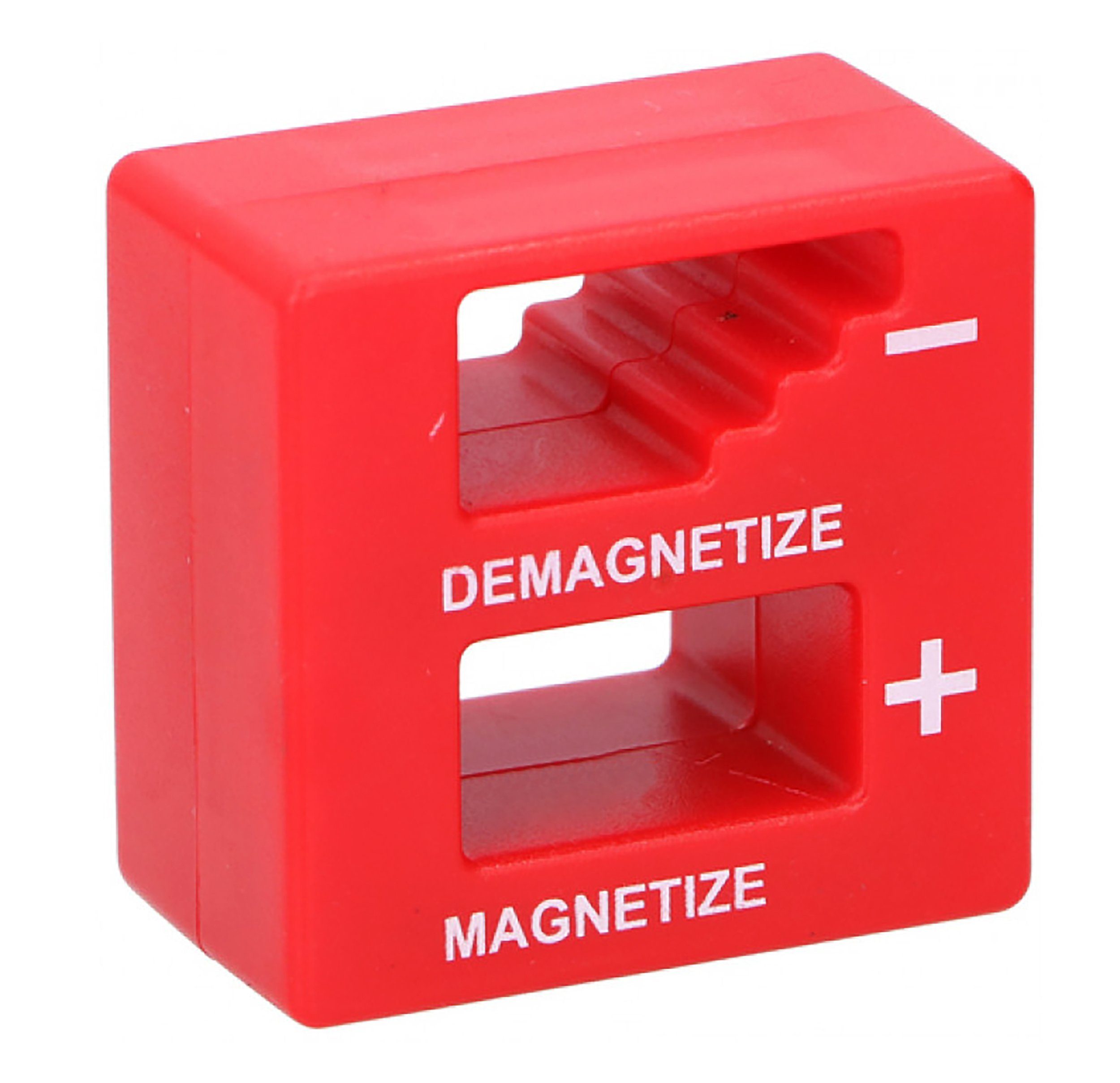 Magnet MAGNETISIERER ENTMAGNETISIERER Rot 45x45mm Magnetisiergerät magnetisieren entmagnetisieren Magnetisierung Gerät Schraubendreher Schraubenzieher Bits 57