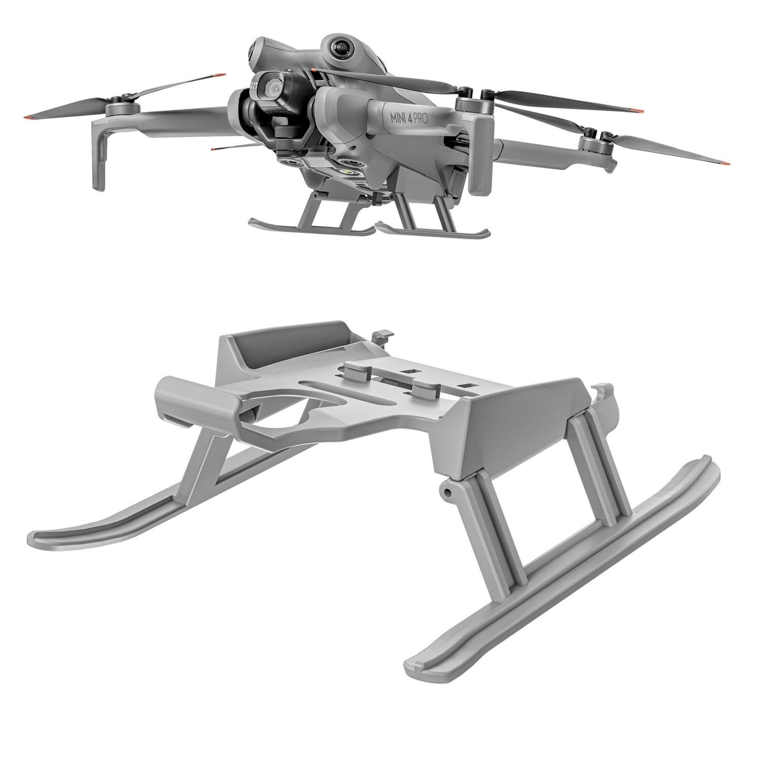 Für DJI Mini 4 Pro Faltbares erhöhtes Landegestell Training Gear Grau Zubehör Drohne