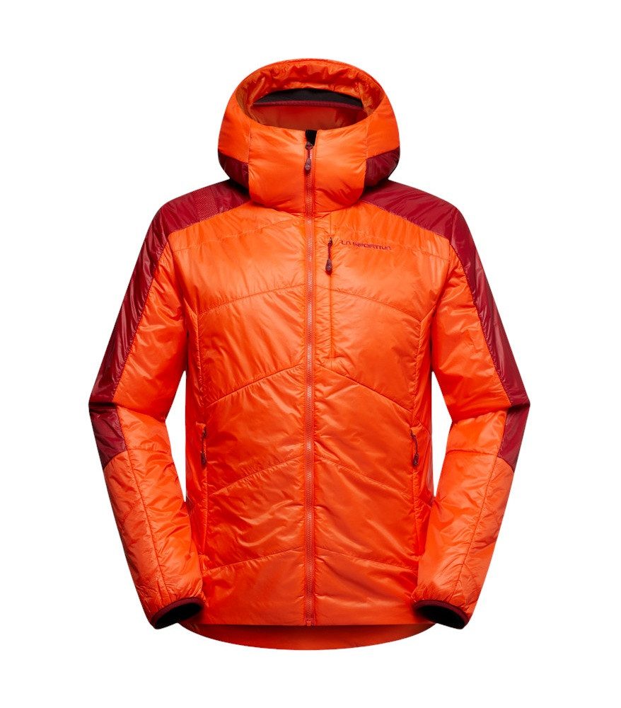 La Sportiva Winterjacke Alpine Guide Primaloft Hoody (Primaloft®Gold, warm) orange/winerot