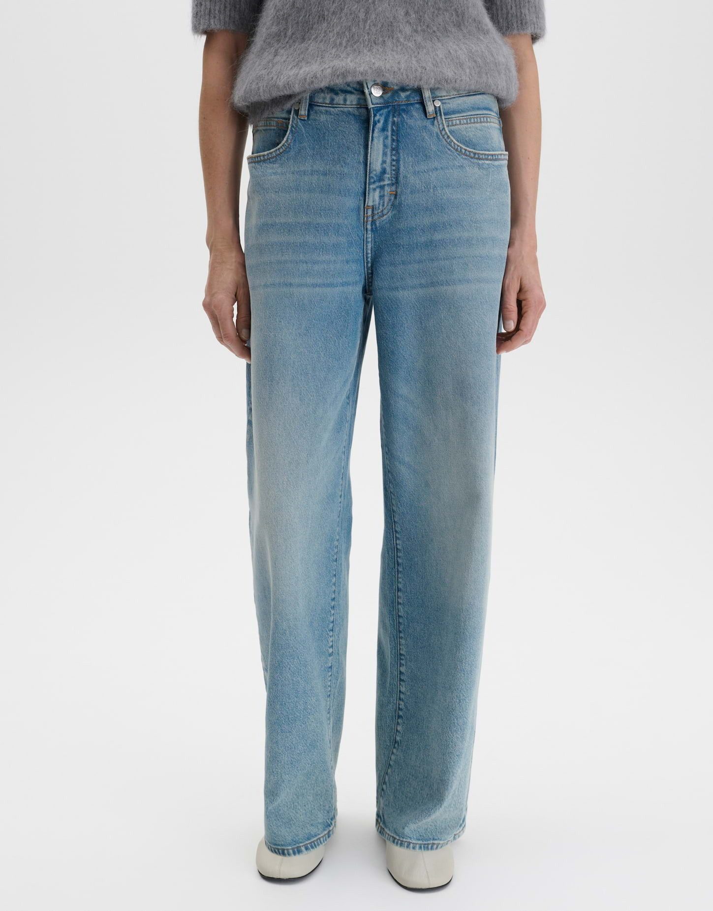 someday Relax-fit-Jeans Caia iconic aus hochwertigem Denim Leicht gerundeter Beinverlauf mit 5-Pocket-Details und Used-Effekten