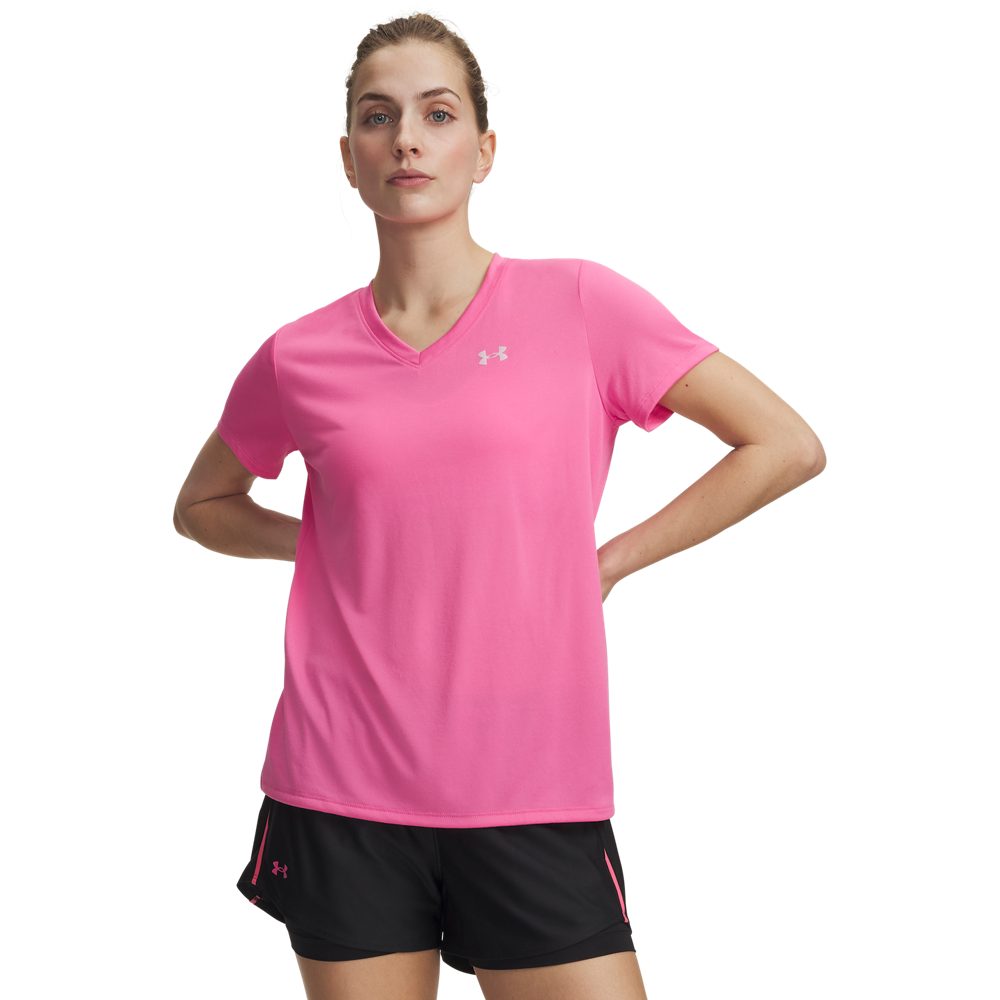 Under Armour® Trainingsshirt TECH SSV- SOLID mit V-Ausschnitt, schnell trocknend, atmungsaktiv, normale Schnittform