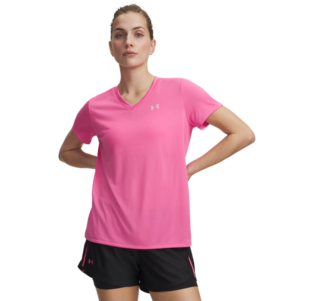 Under Armour® Trainingsshirt TECH SSV- SOLID mit V-Ausschnitt, schnell trocknend, atmungsaktiv, normale Schnittform