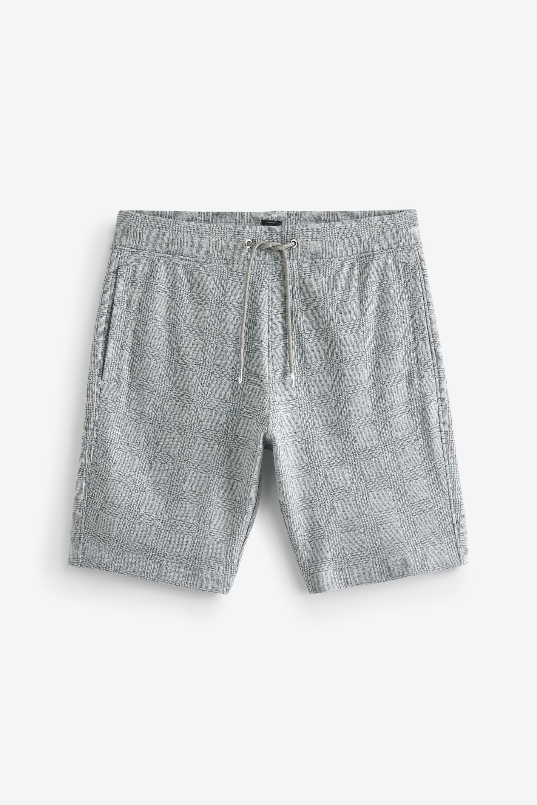 Next Sweatshorts Jersey-Shorts mit Karomuster (1-tlg) Grey
