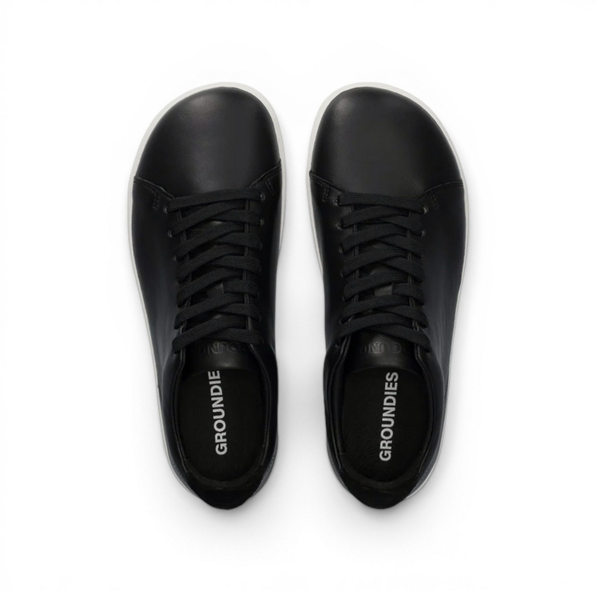 GROUNDIES Zero (Nappaleder, Zero Drop) schwarz Damen Sneaker