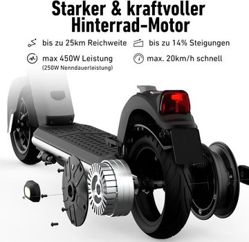 NIU E-Scooter KQi1 E-Scooter mit Straßenzulassung 25km Reichweite & 100kg Belastung, 20,00 km/h, Scooter Elektro, Erwachsene, Escooter mit Straßenzulassung, 100 kg