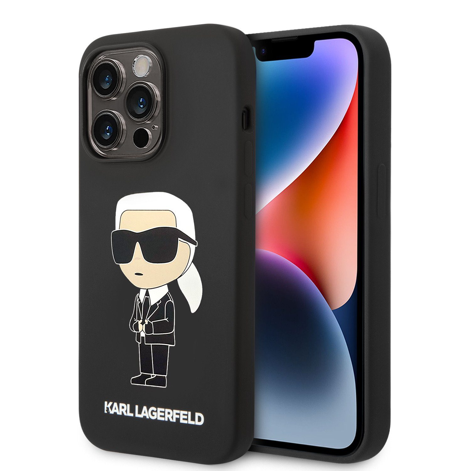 KARL LAGERFELD Handyhülle Karl Lagerfeld Liquid Silicone Ikonik NFT Case für iPhone 15 Pro Max s