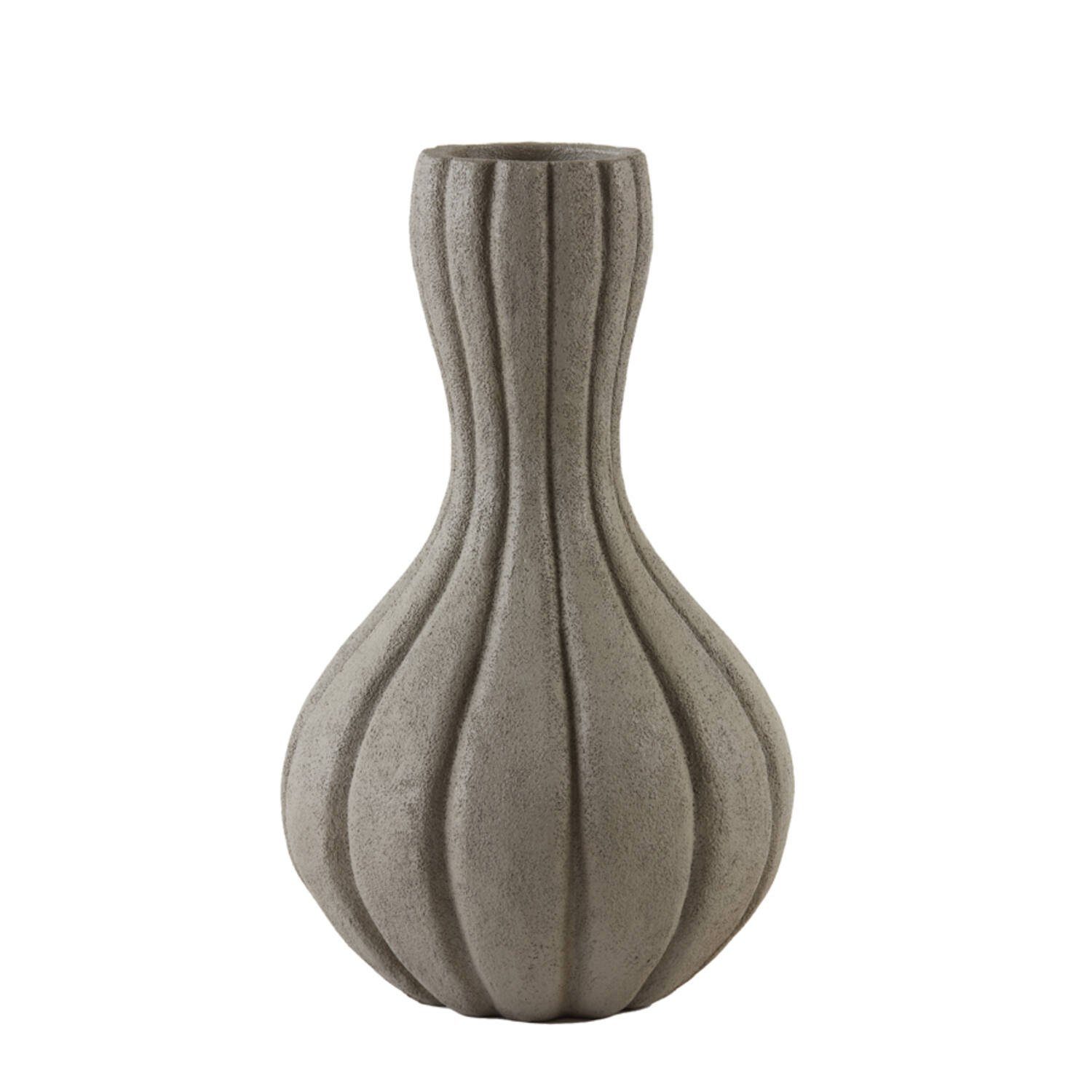 Tischvase Dekovase Vase ZUCCA Light & Living Blumenvase Tischvase grau Ø19,5x34