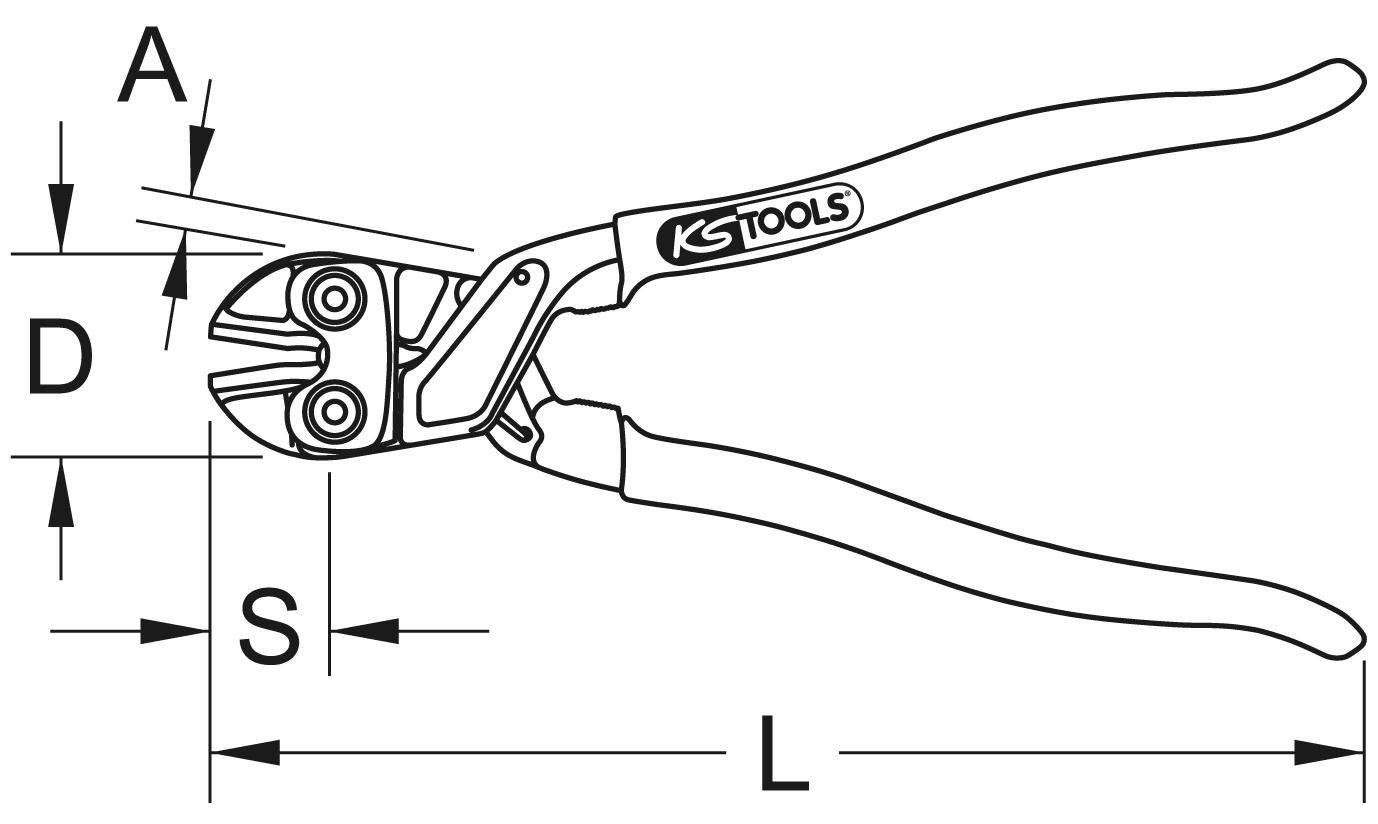 Mini KS 8" Bolzenschneider Bolzenschneider, selbstlösend, Tools