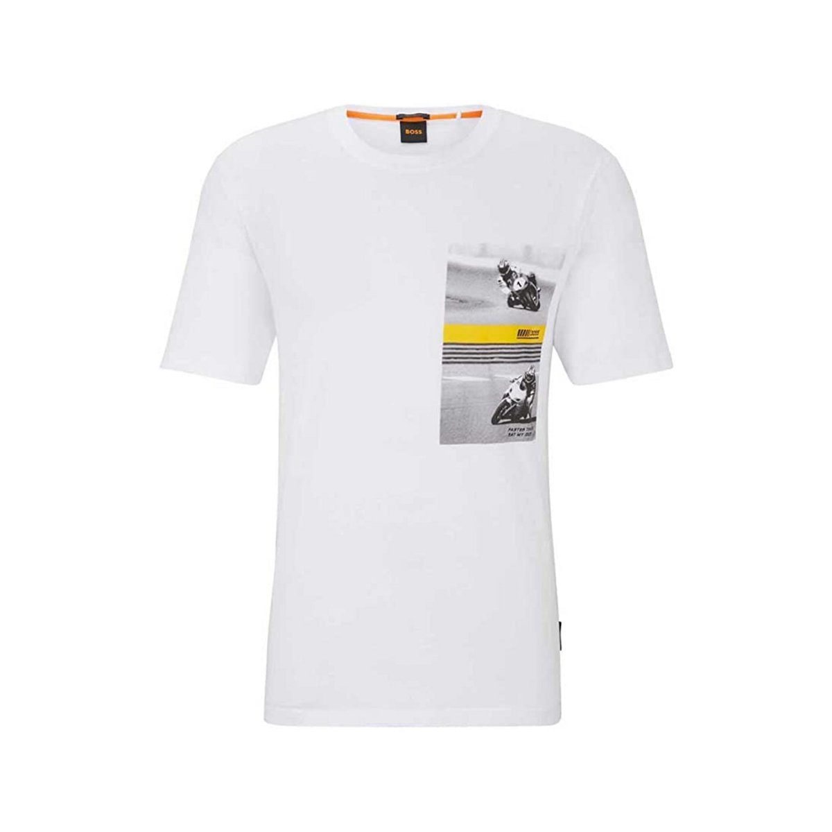 regular weiß fit T-Shirt BOSS (1-tlg)