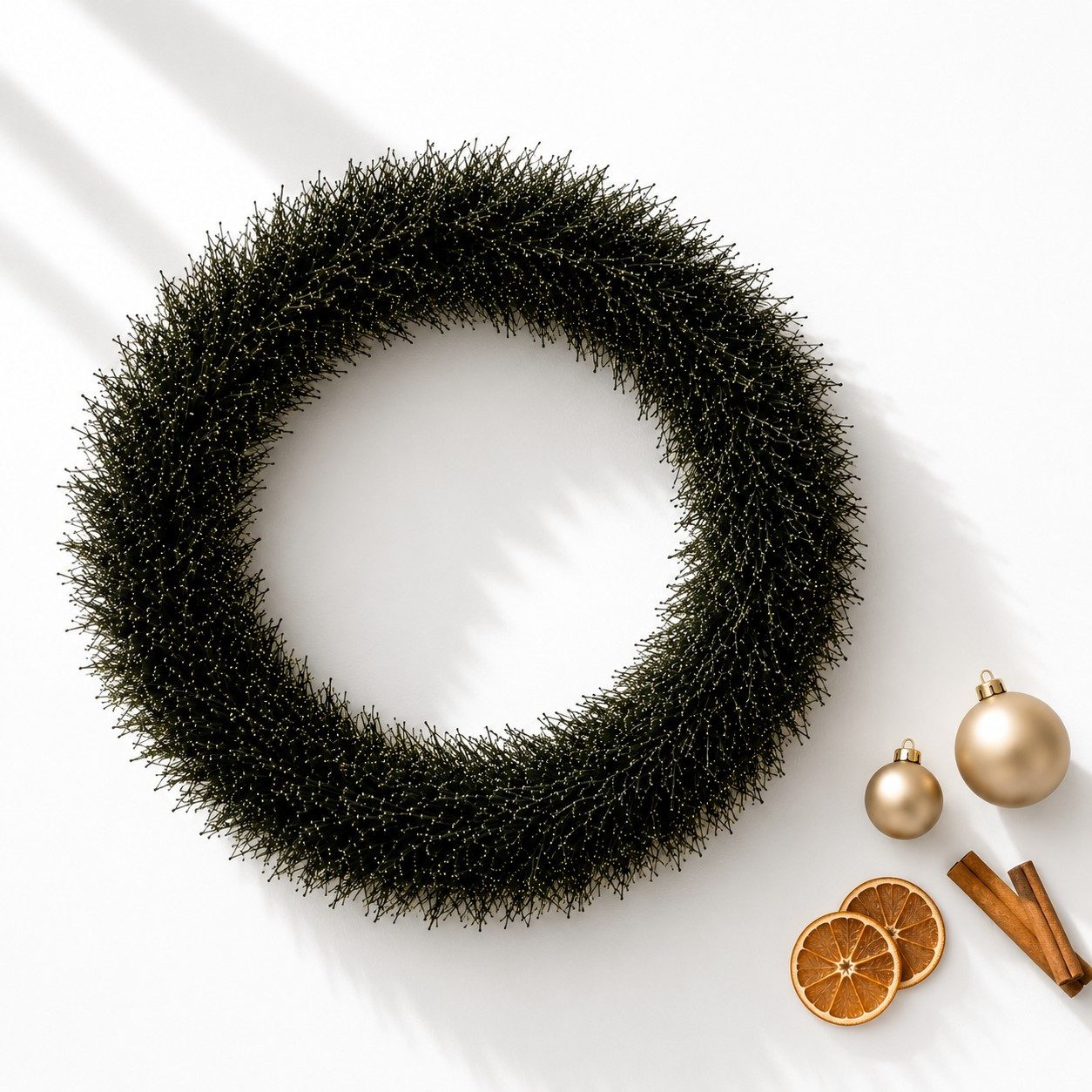 Kunstgewerbe Gehlmann Dekokranz Deko Kranz Dunkelgrün 40 cm Türkranz Adventskranz Weihnachten
