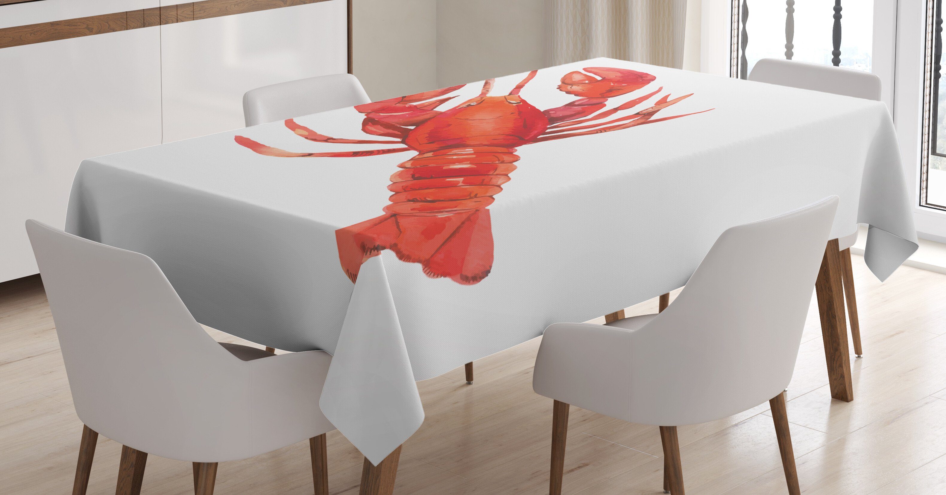 Abakuhaus Tischdecke Farbfest Klare Hummer geeignet Waschbar Farben, Bereich Außen mediterrane Küche Für den