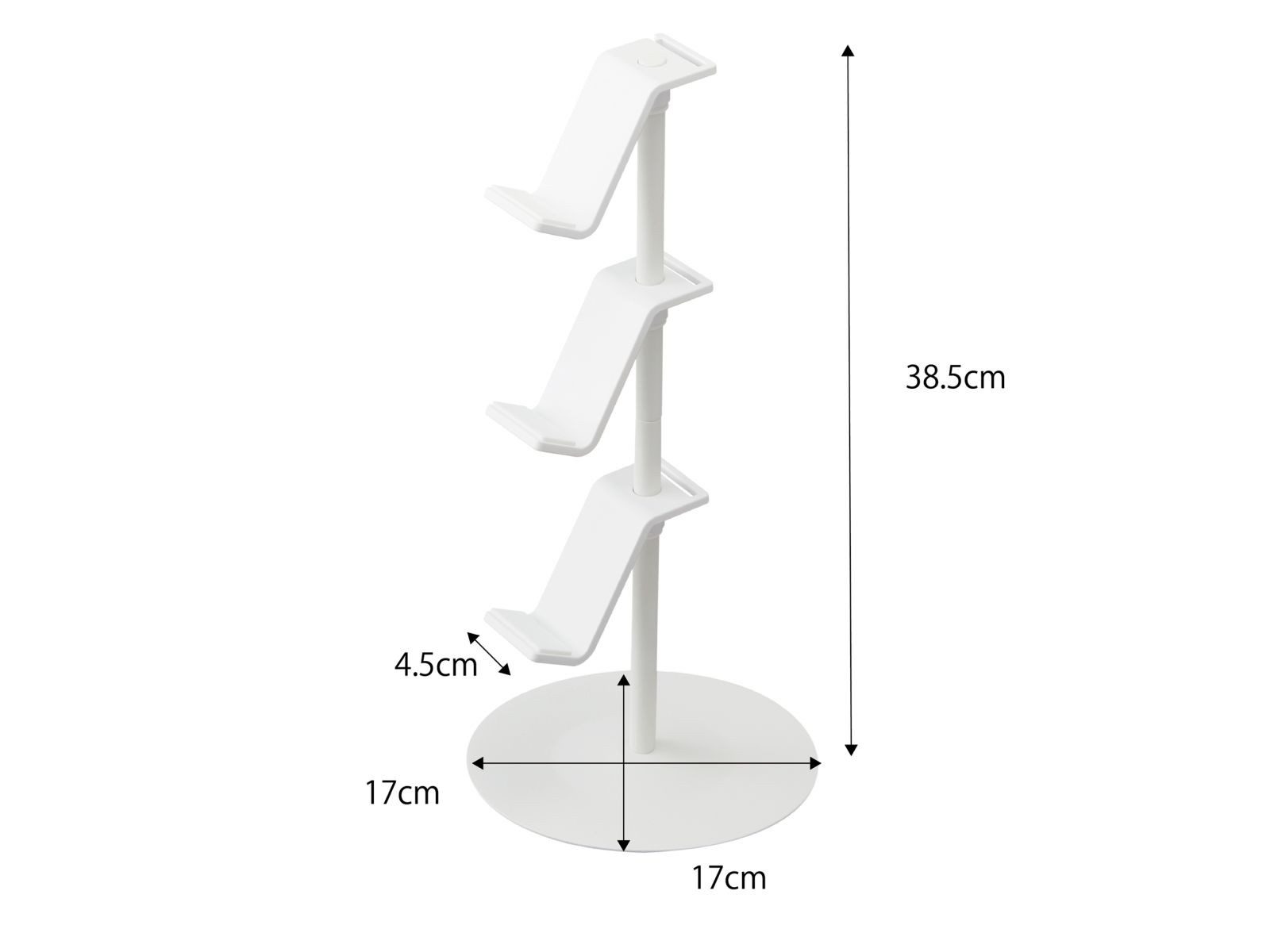 Yamazaki Controller-Halterung Tower Halter Controller und Kopfhörer 38,5 cm, (bis 1 Zoll, -, Ständer, Headsethalterung, 3 Ablagen)