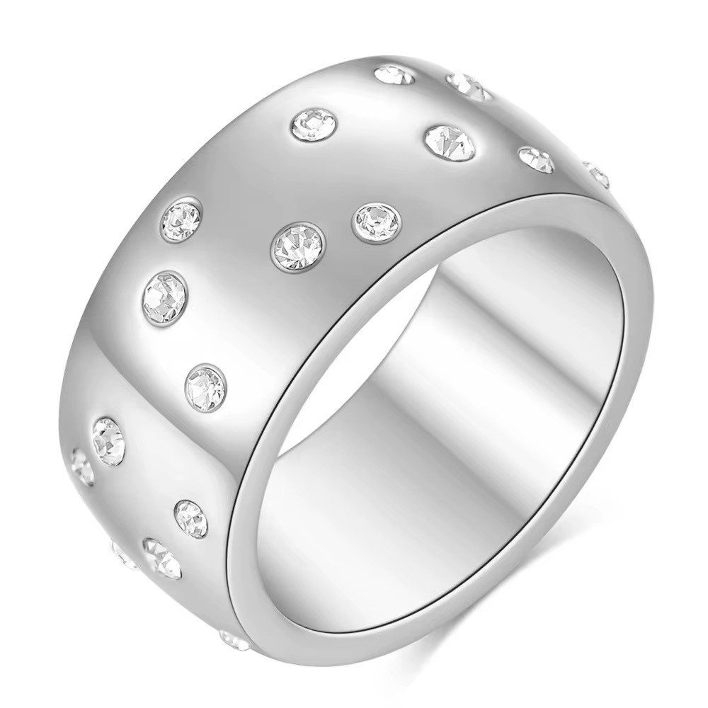 ROUGEMONT Goldring Funkelnder Damen Statement Ring aus Edelstahl und 18K Ve günstig online kaufen