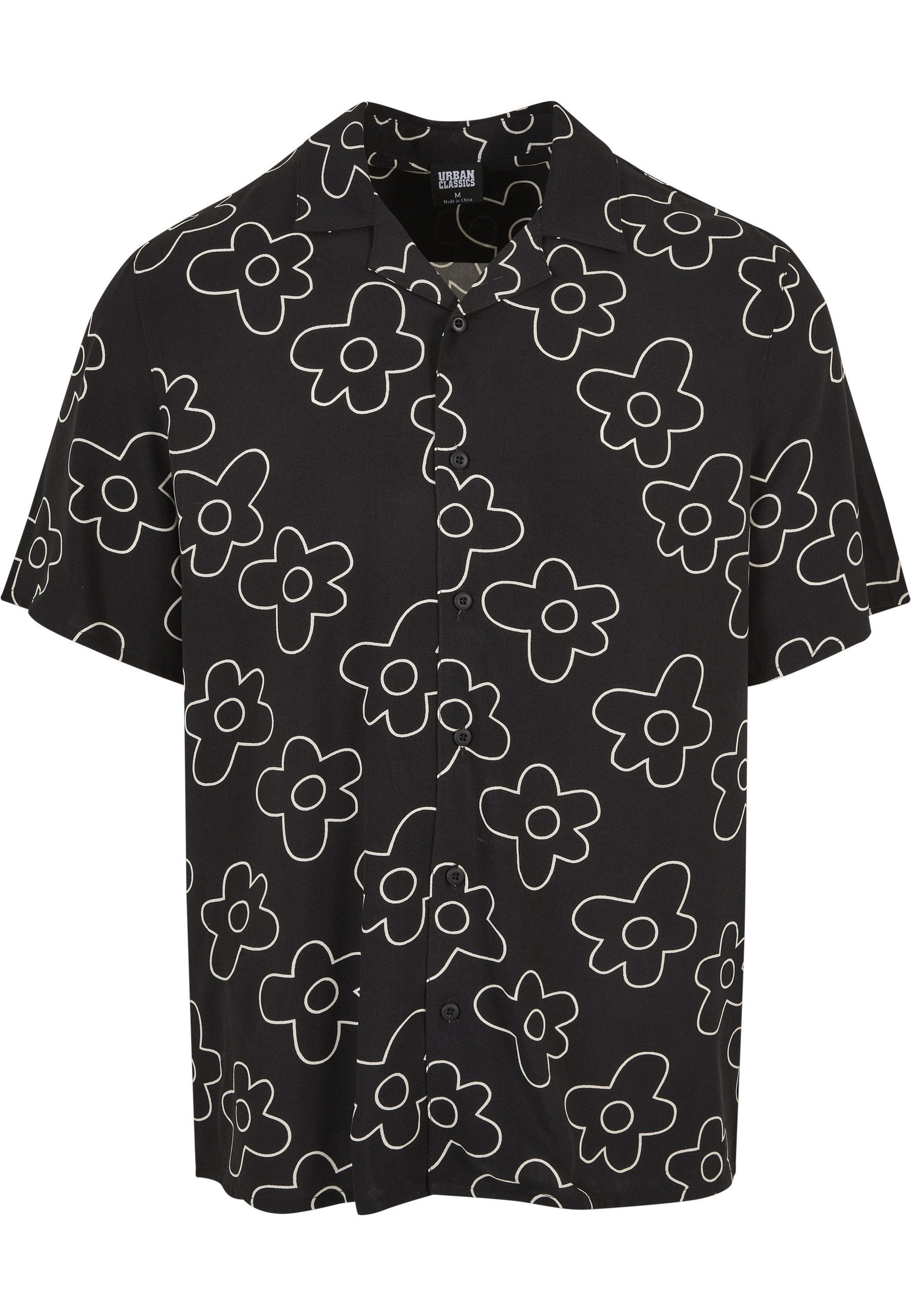 URBAN CLASSICS Kurzarmhemd Urban Classics Herren Viscose AOP Resort Shirt (1-tlg)
