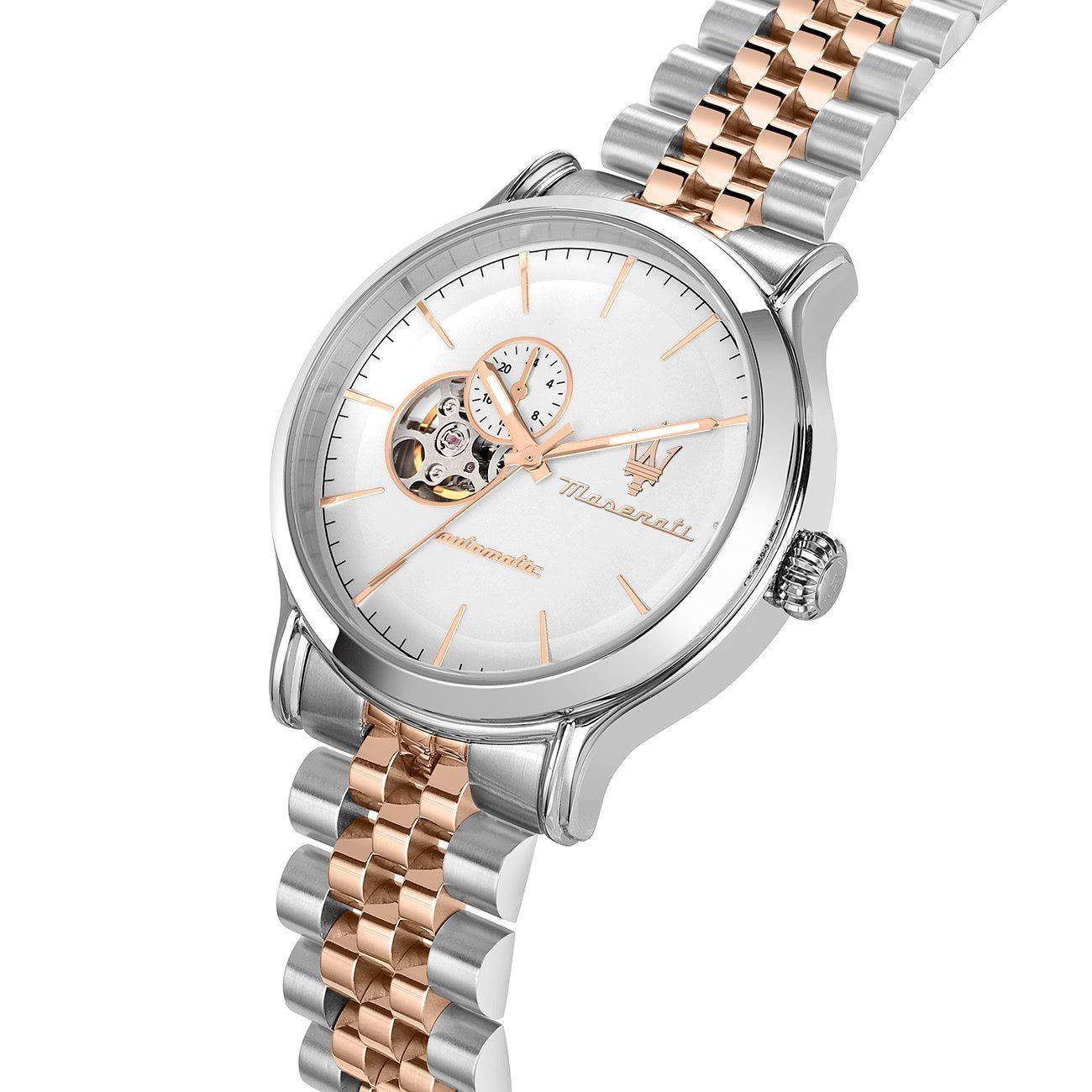 MASERATI Quarzuhr Maserati Herrenuhr EPOCA Edelstahl, (Analoguhr), Herren, Damenuhr rund, groß (ca. 42mm) Edelstahlarmband, Made-In Italy