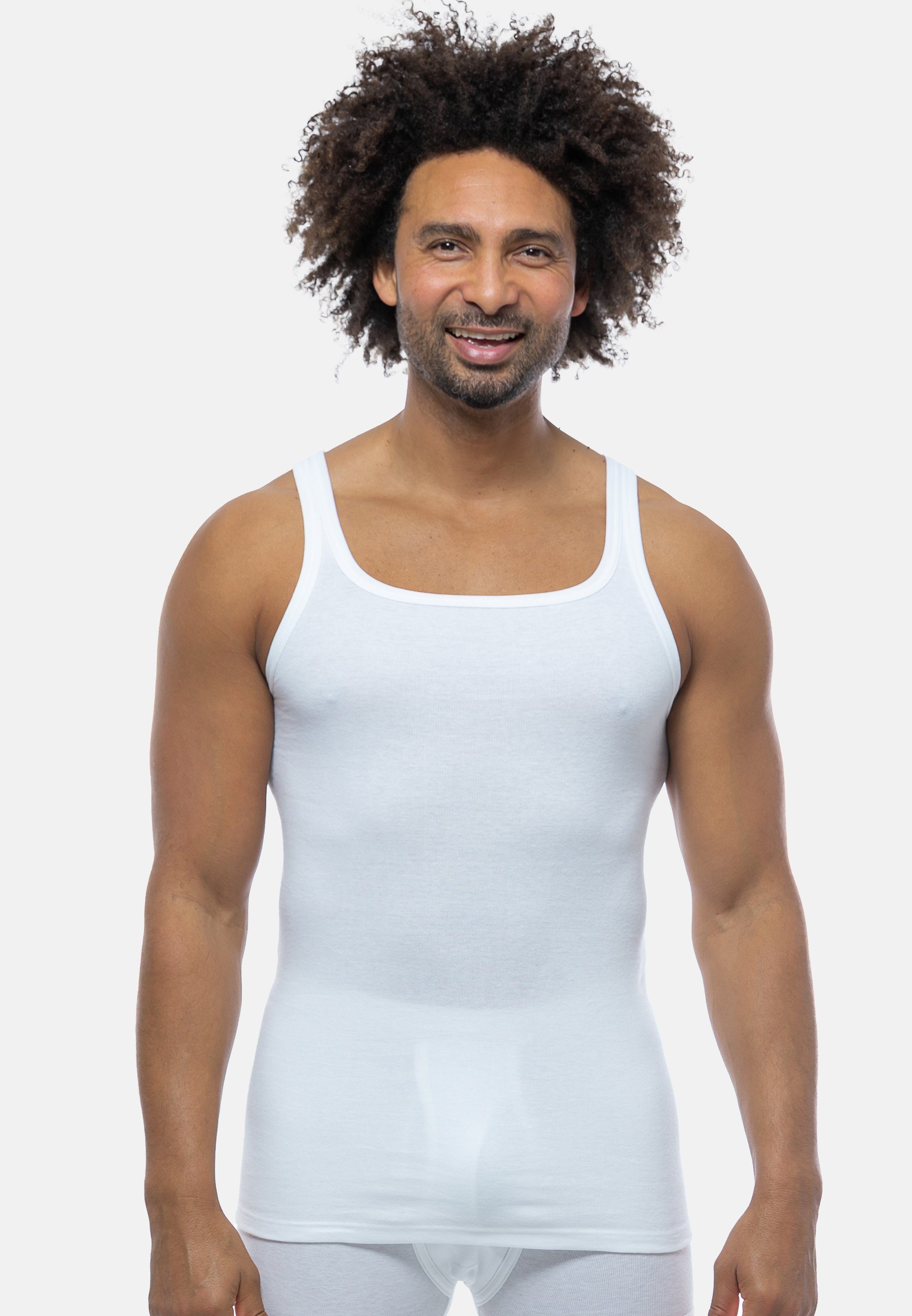 conta Unterhemd 10er Pack 10-St) Formstabil Baumwolle Tanktop - Atmungsaktiv - Unterhemd Feinripp / (Spar-Set, 