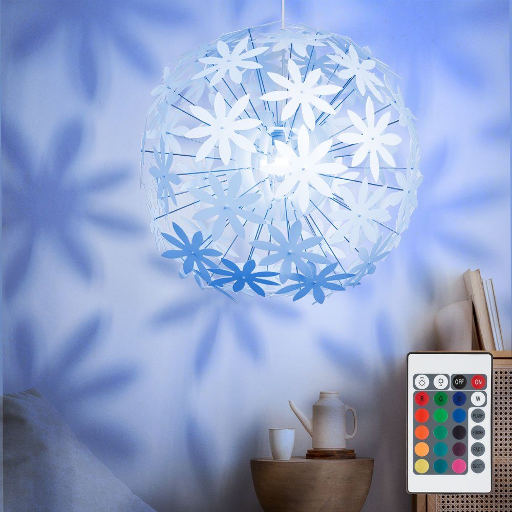 mit zum Leuchtmittel Decken Pendelleuchte Farbwechsel, Blüten Warmweiß, LED Zusammenstecken Hängelampe inklusive, etc-shop Pendelleuchte,