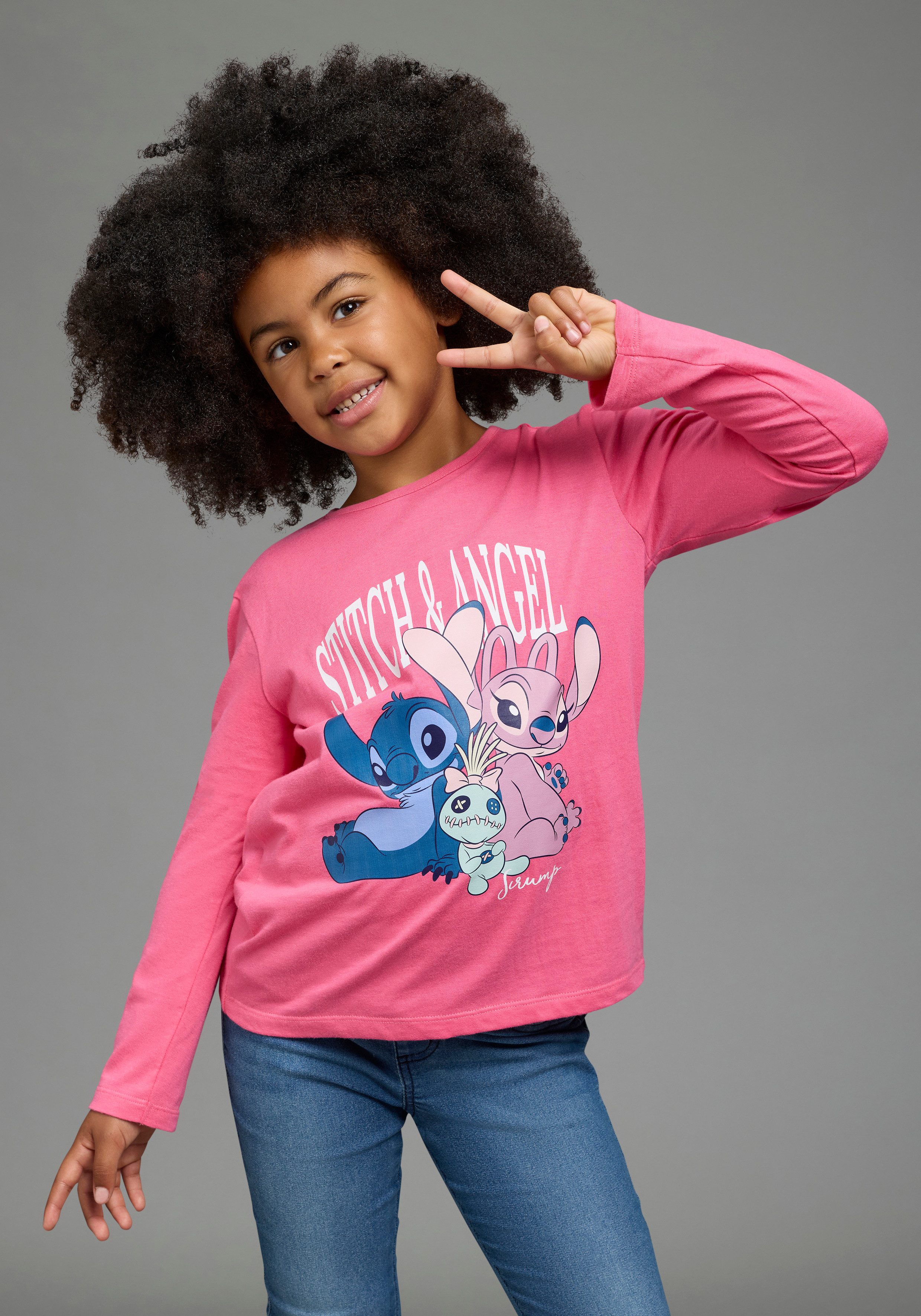 KIDSWORLD Langarmshirt STITCH Shirt, Disney Langarm, Basic-Passform, mit Rundhalsausschnitt, bedruckt. € 18,99, (€ 18,99 pro 1 Stk).
