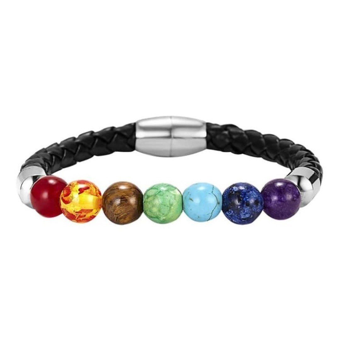 Saraswati Armband Armband Leder, Chakra Edelsteine 6cm flexibel mit Magnetv günstig online kaufen