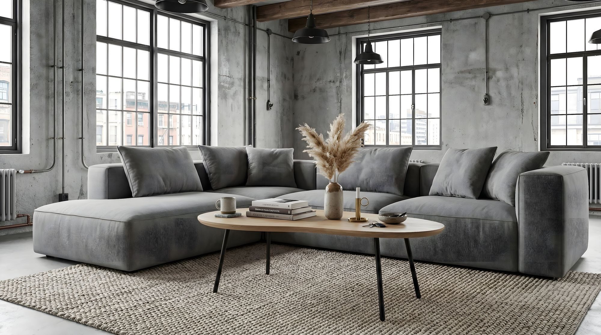 FINEBUY Couchtisch FB115693 Wohnzimmertisch Nierenform 122cm Beistelltisch White Wash (Organische Form für ein harmonisches Wohngefühl), Stilvoller Tisch mit natürlicher Ausstrahlung