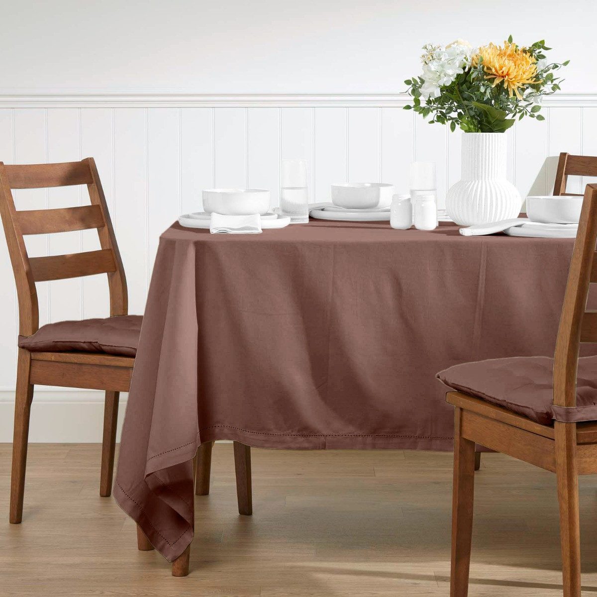 Homescapes Tischdecke Tischdecke braun – 137 günstig online kaufen