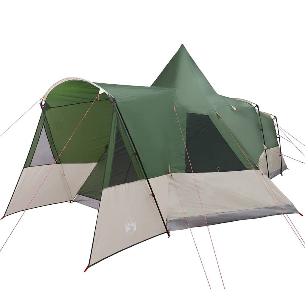 vidaXL Tipi-Zelt Teepee Zelt für 8 Personen mit Dach Grün 720 x 465 x 295 cm, (1 tlg)