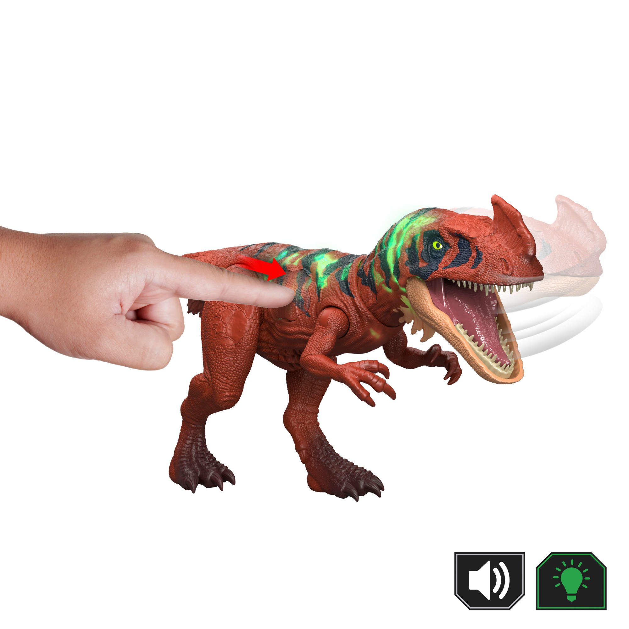 Mattel® Actionfigur Jurassic World, Wild Roar - Afrovenator