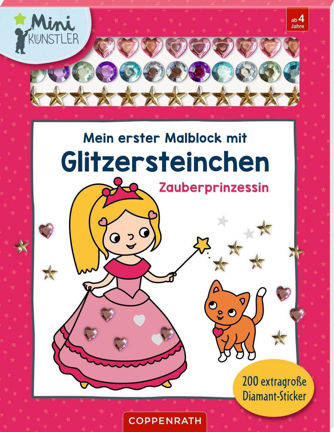 Mein erster Malblock mit Glitzersteinchen – Zauberprinzessin / diverse