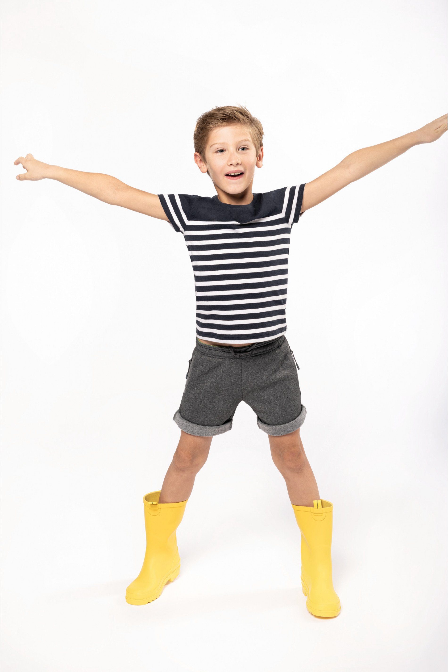 coole-fun-t-shirts T-Shirt Maritim Kinder T-Shirt mit Streifen Navy Matrosen Shirt Jungen + Mädchen Gr. 4 5 6 7 8 9 10 11 12 Jahre