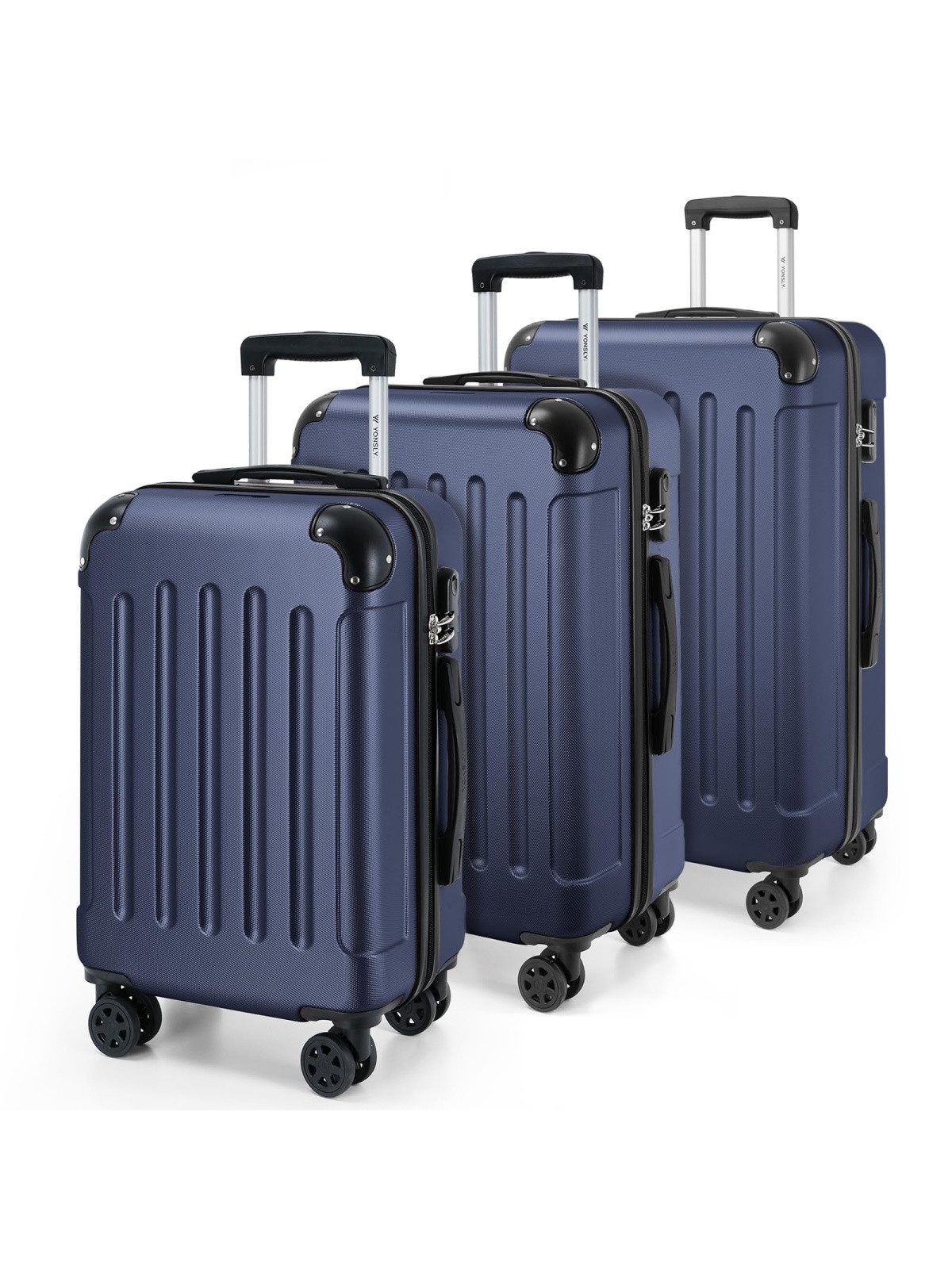 Trolleyset Reisekoffer Hartschalenkoffer Trolley M-L-XL mit Zahlenschloss