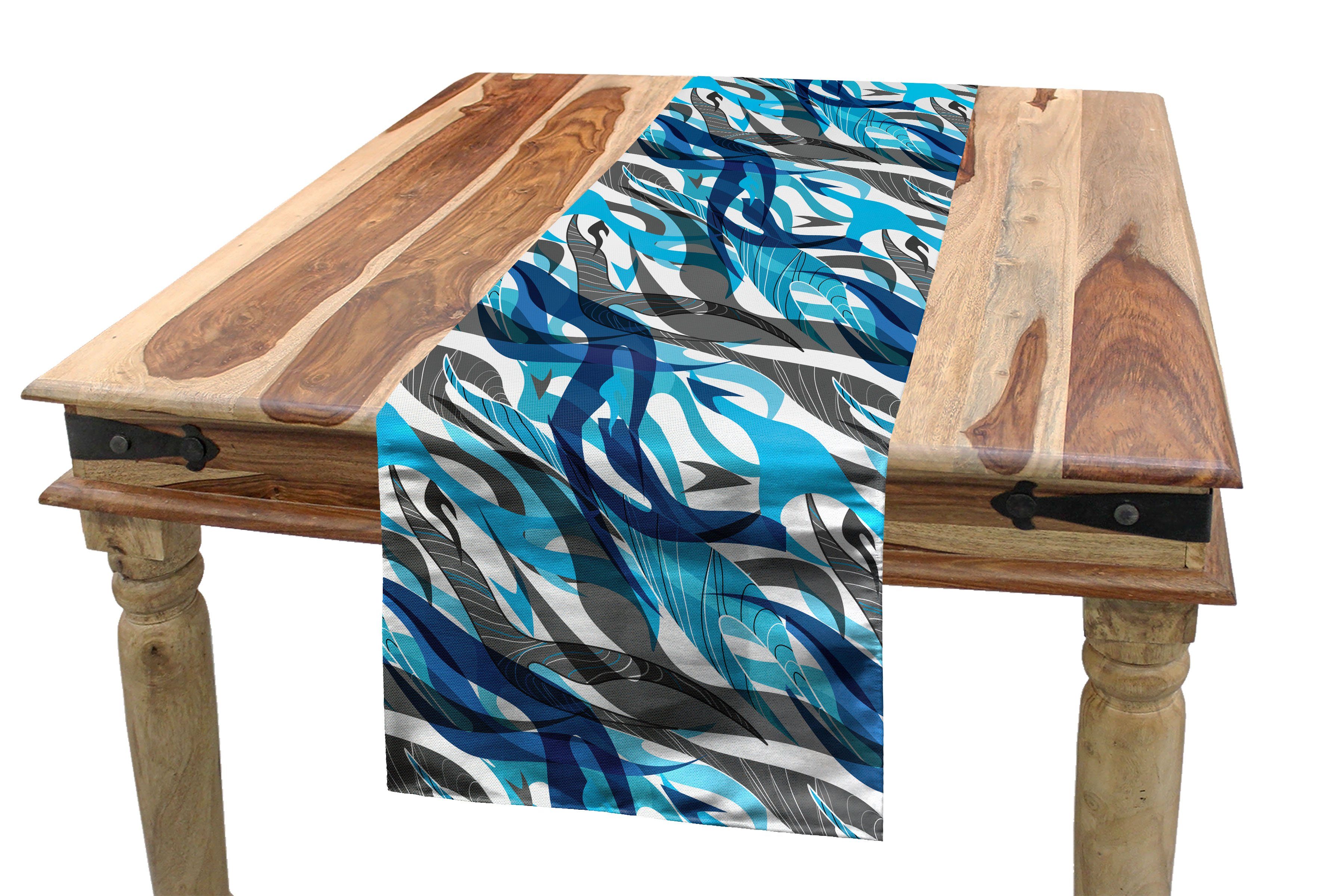 Tischläufer, Esszimmer Moderne Dekorativer Kunst Küche Tischläufer Abstrakt Rechteckiger Stripes Abakuhaus