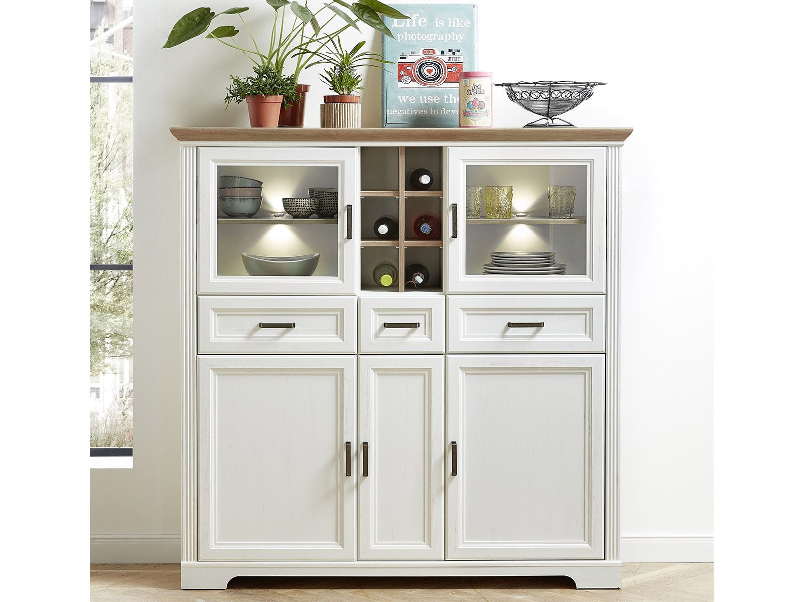 Innostyle Highboard 143 x 150 x 42 cm (B/H/T)