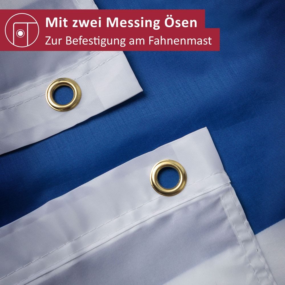 PHENO FLAGS Flagge Finnland Flagge - Finnlandfahne 90 x 150 cm, Strapazierfähige Fahne für Fahnenmast, mit 2 Ösen