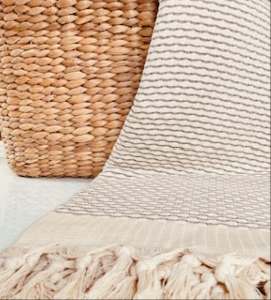 Wohndecke Handgewebte Verla aus 100% 200x240cm, Biobaumwolle Sandiik, Handgewebt