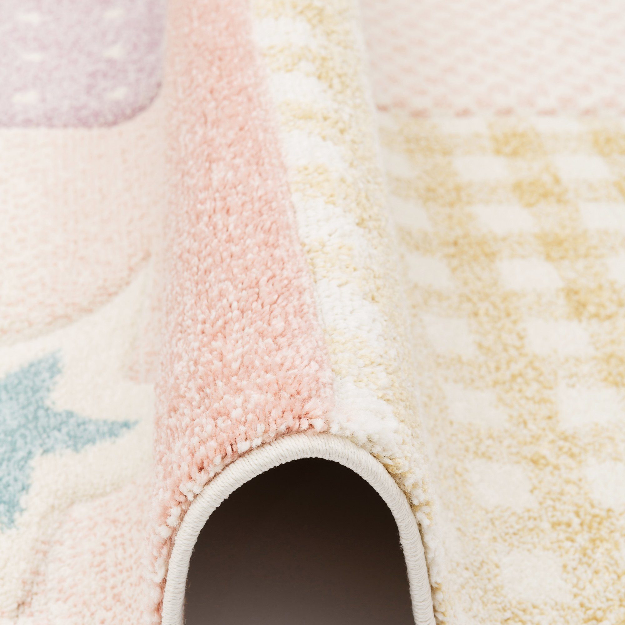 Pergamon Kinderteppich Kinder Teppich Maui Kids Karo Stars, Rechteckig, Höhe: 13 mm