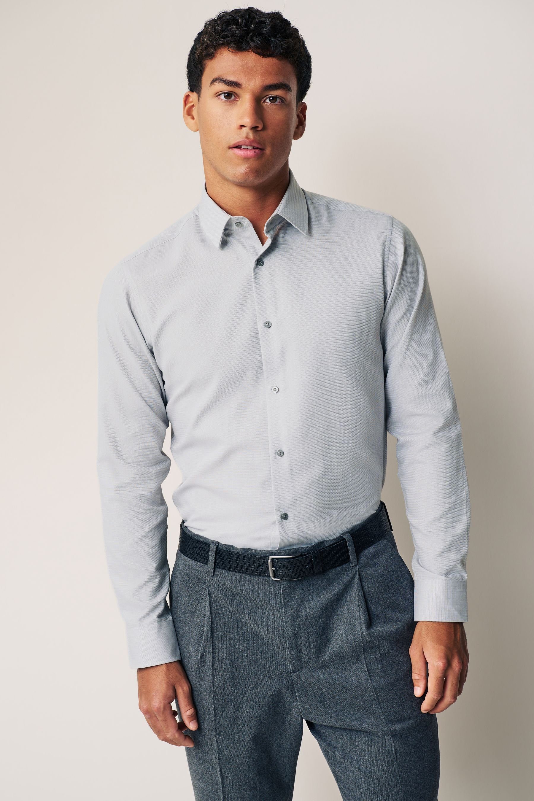 Next Langarmhemd Slim Fit Hemd (1-tlg) günstig online kaufen