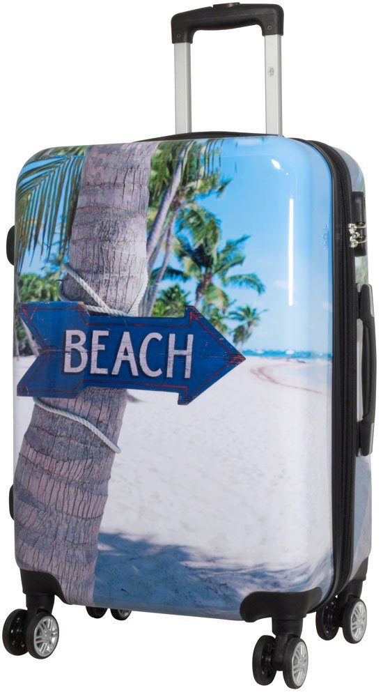 Trendyshop365 Hartschalen-Trolley Beach, bunter Koffer mit günstig online kaufen