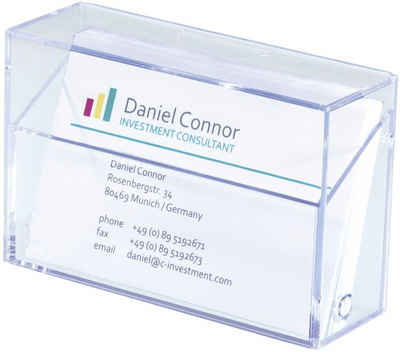 Sigel Fotopapier sigel Visitenkarten-Box, Hartplastik, glasklar, mit Deckel