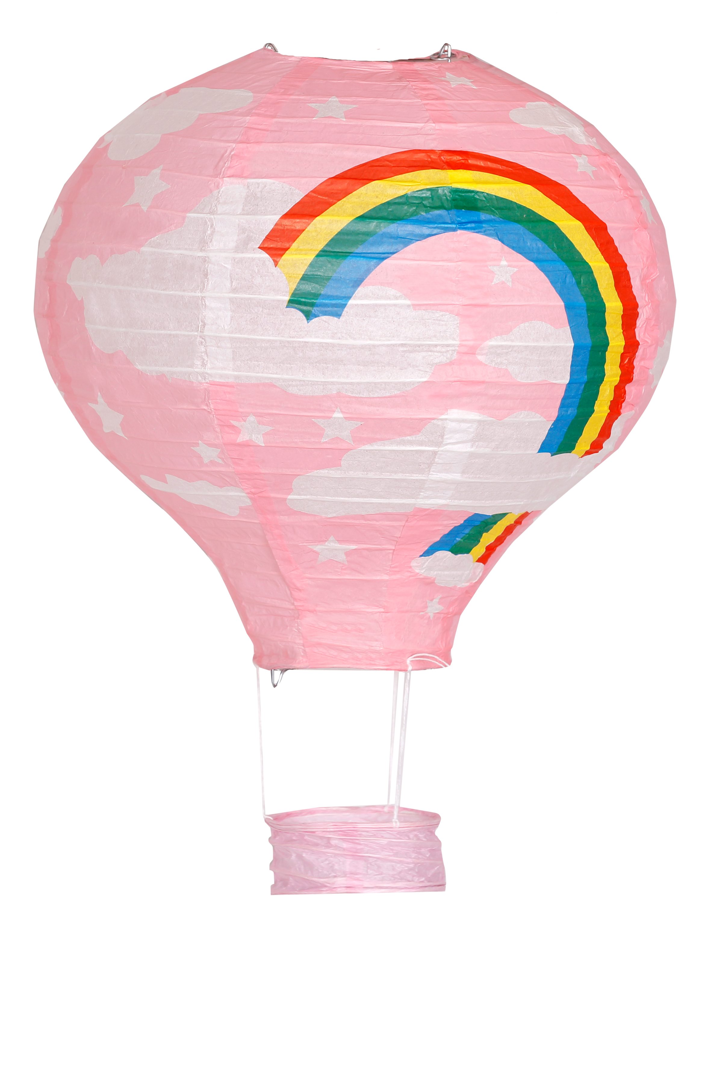 Matissa & Dad Lampion 3 Stück Heißluftballon Papierlaterne Rosa