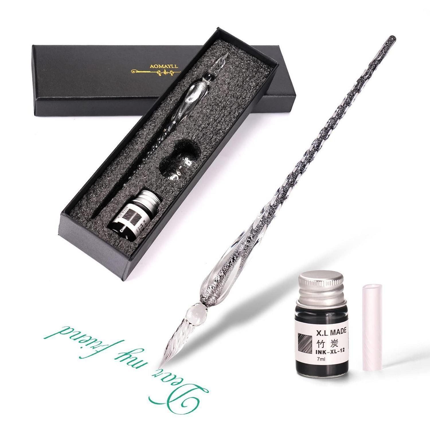 LuxusKollektion Kalligraphie-Stift Glasstift Kalligraphie-Set Spiral Schwarz