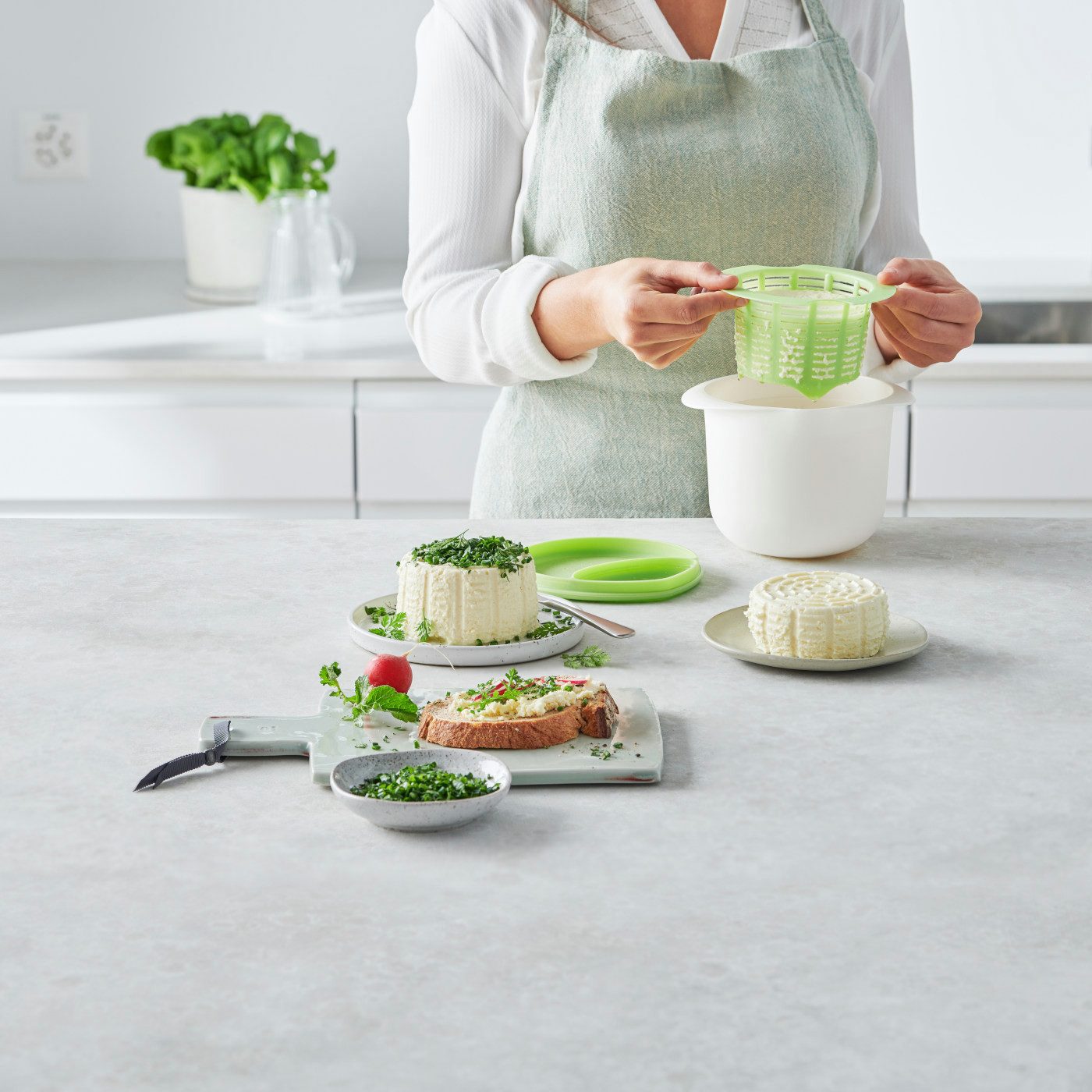 Betty Bossi Frischkäsebereiter Frischkäse-Maker - 3-teilig, Kunststoff
