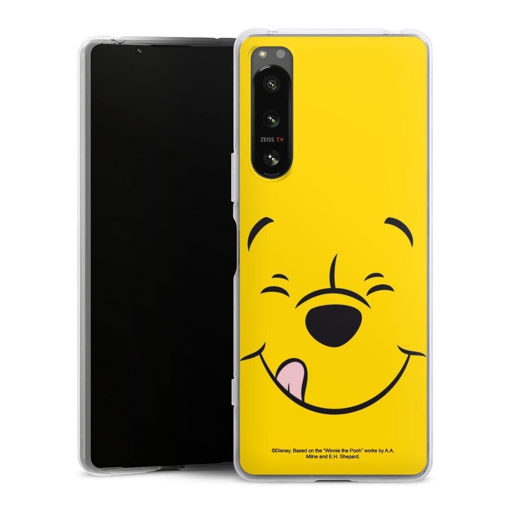 DeinDesign Handyhülle Winnie Puuh Offizielles Lizenzprodukt Disney Puuh Closeup, Sony Xperia 5 IV Silikon Hülle Bumper Case Handy Schutzhülle