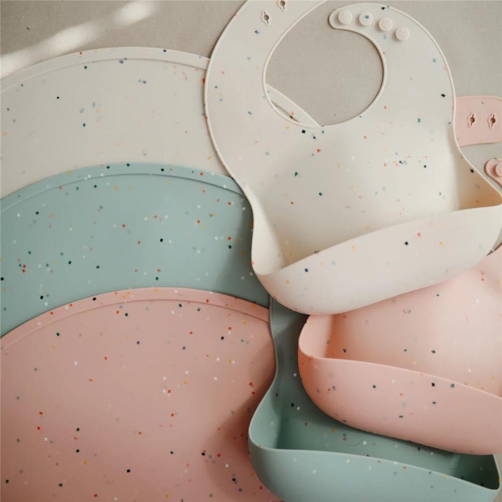 Mushie Platzset Pink Confetti Silikon